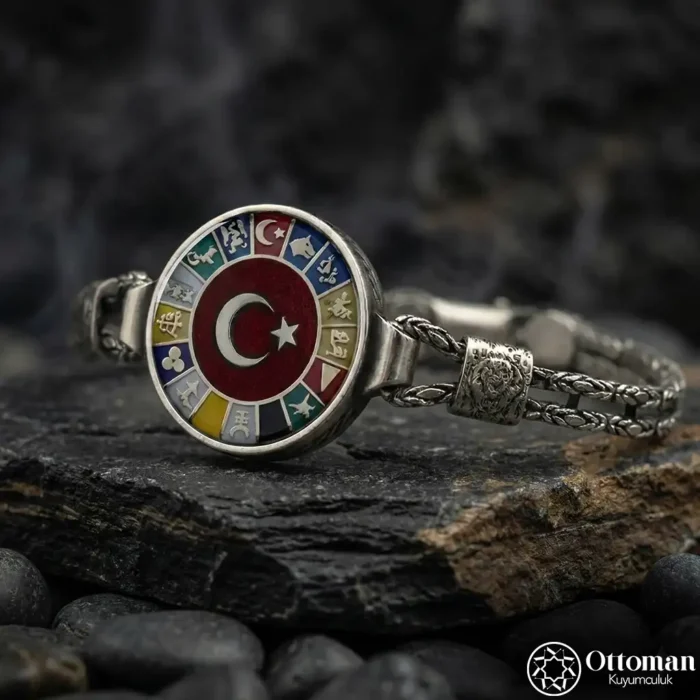 16 Türk Devleti Gümüş Bileklik