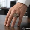 Selçuklu Yıldızı ve Mikro Taş İşlemeli Gümüş Yüzük