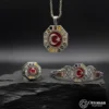 1-12-1.webp Kişiye Özel İsimli Üçlü Türk Devleti Gümüş Erkek Takı Set