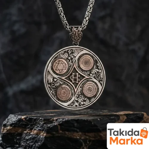 Muhafız Koruma Dualı Gümüş Madalyon Kolye