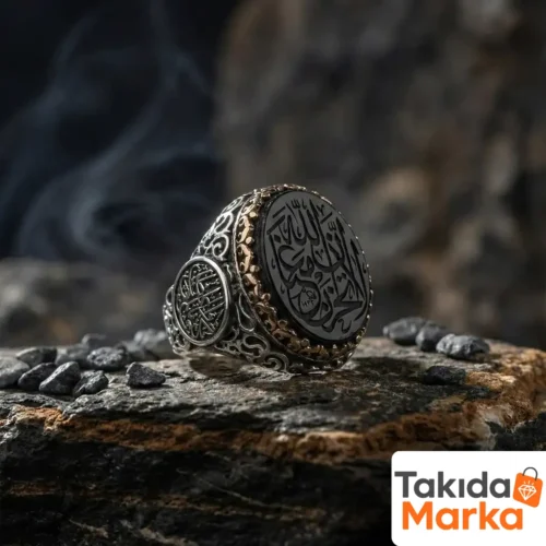 Akik Taşlı Gümüş Erkek Yüzük
