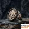 Selçuklu Kartalı Harfli Gümüş Yüzük
