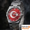 Fosforlu Ay Yıldızlı Gümüş Kadranlı Kol Saati
