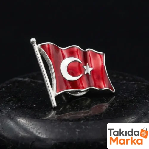 Ay Yıldız Gümüş Yüzük ve Rozet Set