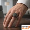 1-48-5.webp Akik Taşlı "İlâhî ente maksûdî ve rızâke matlûbî" Yazılı Gümüş Yüzük