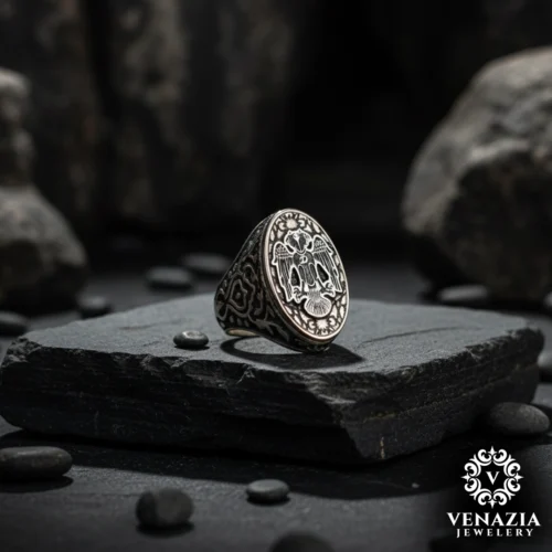 1-49-6.webp Çift Başlı Kartal Gümüş Yüzük