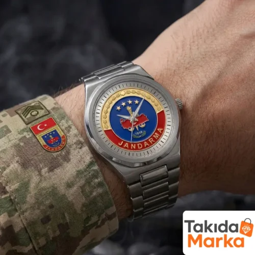 Jandarma Gümüş Kadranlı Kol Saati