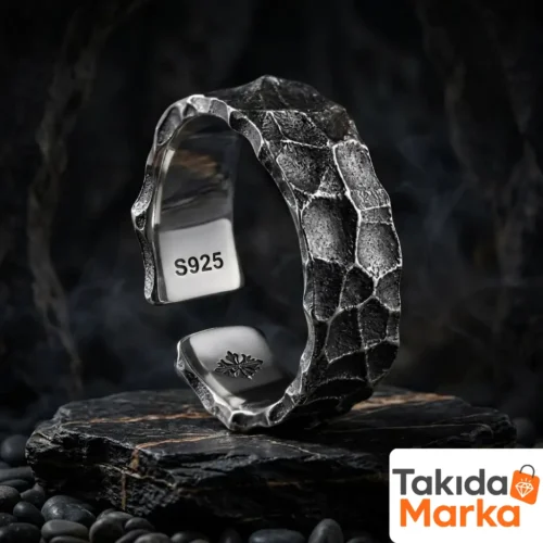 1-78-2.webp Kaya Dokulu Ayarlanabilir Gümüş Yüzük Modeli