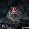 1-85-2.webp Mineli Türk Bayraklı Bozkurt ve Kayı Gümüş Yüzük