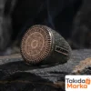2-102.webp Dokulu İnşirah Yazılı Gümüş Erkek Yüzük