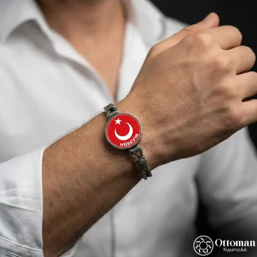 İsimli Ay Yıldız Gümüş Bileklik
