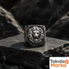Aslan Figürlü Gümüş Erkek Yüzük