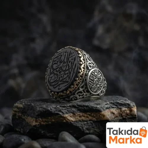 Akik Taşlı Gümüş Erkek Yüzük