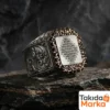 2-18.webp Kufi Hat Yazılı Fatiha Suresi Gümüş Erkek Yüzük