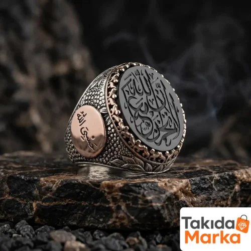 Tevhid Mührü AKİK Taş Yazılı Gümüş Yüzük