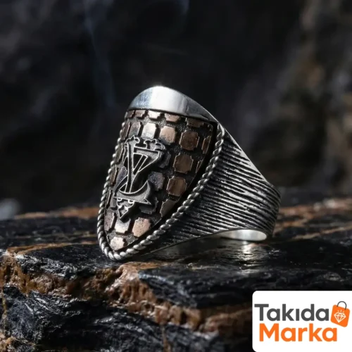 Kafes Tasarım Gümüş Erkek Yüzük