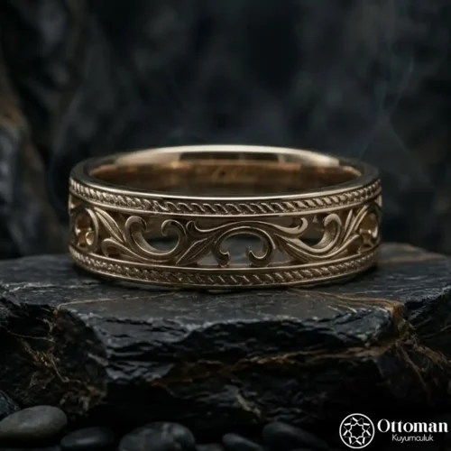 2-87-2.webp Rumi Motifli Gold Kaplama Gümüş Yüzük