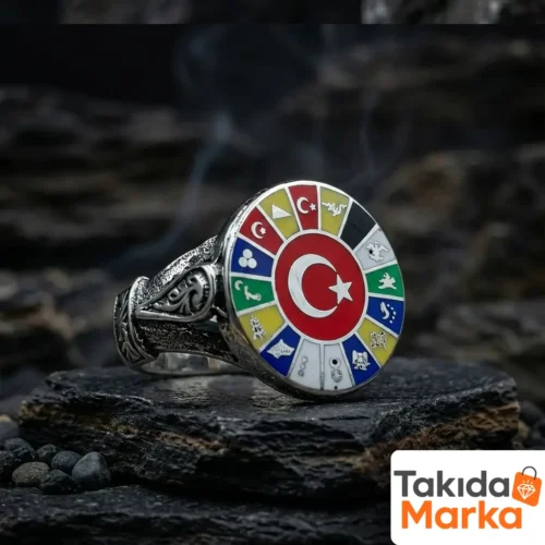 3-138.webp 16 Türk Devleti Bayraklı Gümüş Yüzük