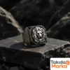 Aslan Figürlü Gümüş Erkek Yüzük