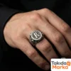 Harfli Gümüş Erkek Yüzük