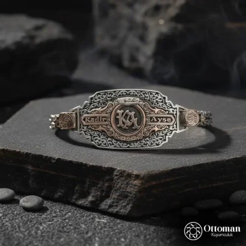 Kişiye ve Eşlere Özel Model Gümüş Bileklik