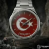Ay Yıldızlı ve İsimli Gümüş Kadranlı Kol Saati