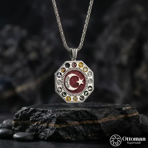 3-4-1.webp Kişiye Özel 16 Türk Devletli Gümüş Erkek Kolye
