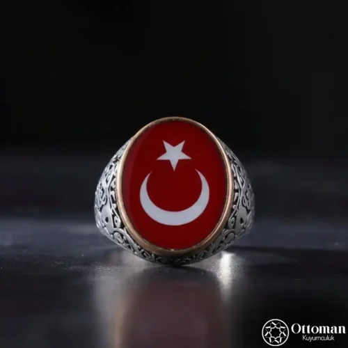 3-93.webp Ay Yıldızlı Oval Gümüş Yüzük