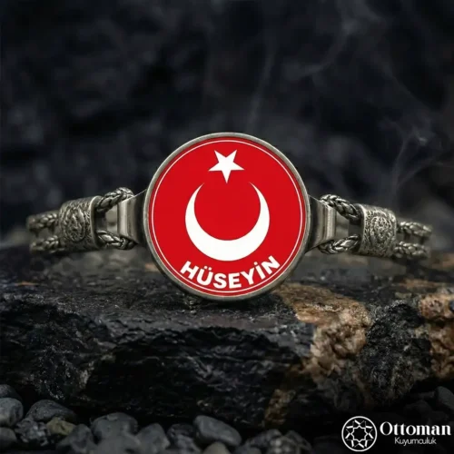 İsimli Ay Yıldız Gümüş Bileklik