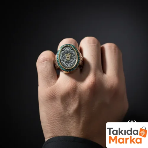 4-2-8.webp Aslan Tasarım Gümüş Erkek Yüzük