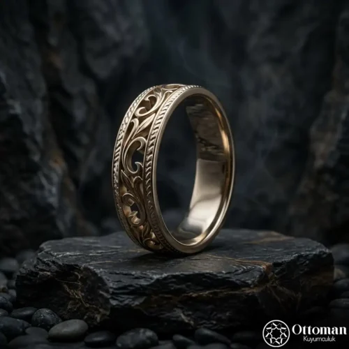 4-22-1.webp Rumi Motifli Gold Kaplama Gümüş Yüzük