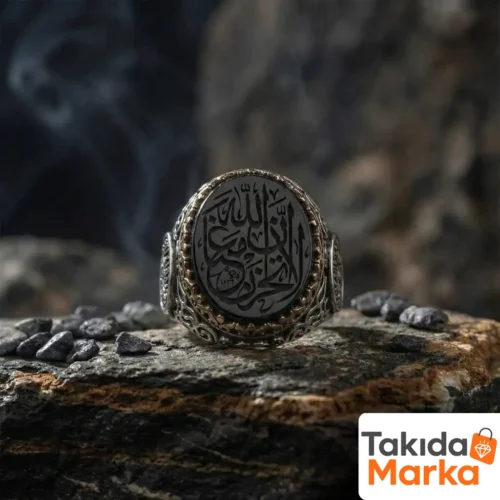 Akik Taşlı Gümüş Erkek Yüzük