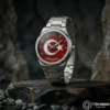 Ay Yıldızlı ve İsimli Gümüş Kadranlı Kol Saati
