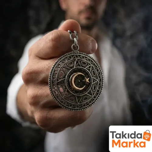 453.webp Türk Bayraklı Telkari Gümüş Anahtarlık