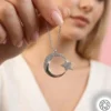 Ay Yıldız Kadın Gümüş Kolye ve Bileklik Set