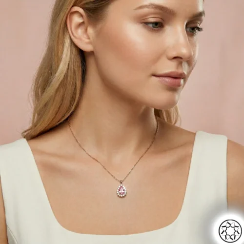 Gemini_Generated_Image_3pqhj43pqhj43pqh.webp Rose Pembe Damla Kadın Gümüş Kolye