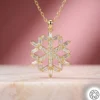 Gold Kar Tanesi Kadın Gümüş Kolye
