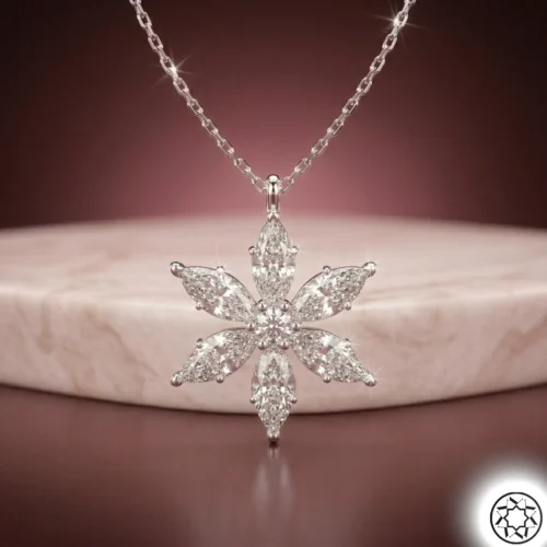 Lotus Çiçeği Kadın Gümüş Kolye