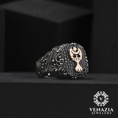 VENAZIA-14-AGUSTOS-20230302.webp Ayyıldız Gümüş Erkek Yüzük