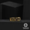 Gold Kaplama Gravürlü Gümüş Yüzük