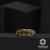 Gold Kaplama Gravürlü Gümüş Yüzük