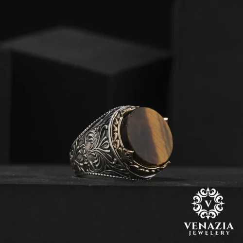 VENAZIA-14-AGUSTOS-20230422.webp Çift Başlıklı Gümüş Erkek Yüzük