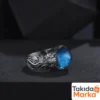 Sarmaşık Akuamarin Taşlı Gümüş Yüzük