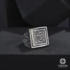 Kare Gümüş Erkek Yüzük