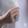 Firuze Taşlı Gümüş Yüzük