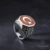 Ay Yıldız Gümüş Erkek Yüzük