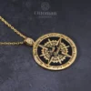 Gold Pusula Model Gümüş Kadın Kolye