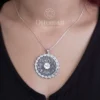 Nazar Ayeti Yazılı Gümüş Kadın Kolye