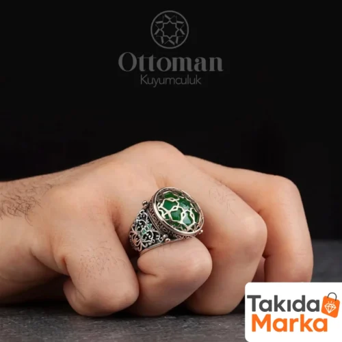Özel Tasarım Kafes Model Gümüş Erkek Yüzük