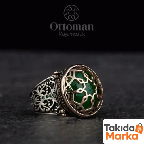 Özel Tasarım Kafes Model Gümüş Erkek Yüzük